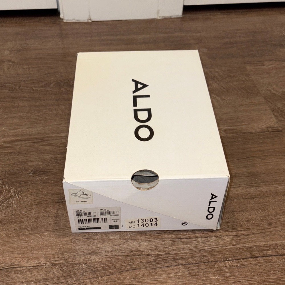Aldo Metallic Gold Slide Sandals - Picture 9 of 9